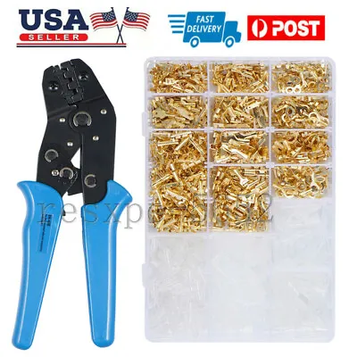 1000Pcs Assortment Spade Male Female Terminals Electrical Wire Crimp Connectors • $31.59