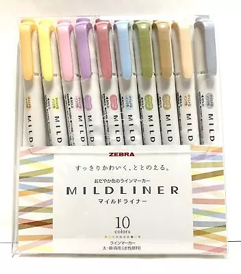 Zebra Mildliner 10 Color / Double-Sided Highlighter Marker / WKT7-10C2-YNTC • $33.64