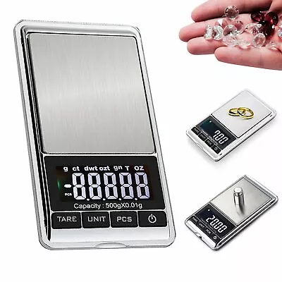 Gold Silver Tester Diamond Precious Metal Testing Gram Digital Scale 500g*0.01g • $13.99