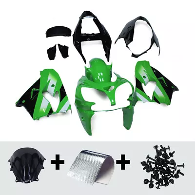 Green Black ABS Fairing For Kawasaki Ninja ZX9R 02 03 ZX-9R 2002 2003 Bodywork • $479.95