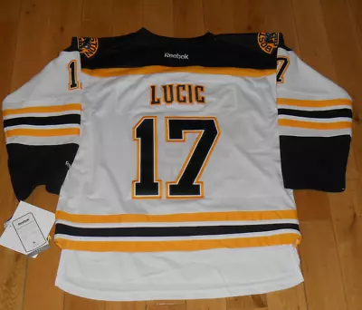 New Reebok BOSTON BRUINS Milan LUCIC #17 NHL Stitched Replica Youth JERSEY L/XL • $67.99