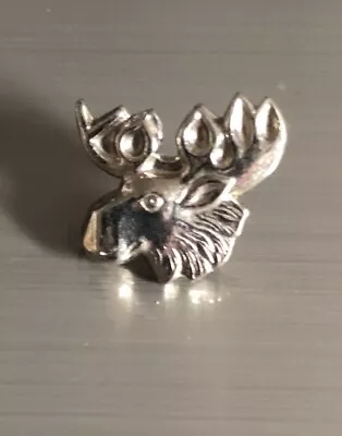 VTG Sterling Silver Loyal Order Of Moose Fraternity Screw Back Collar Lapel Pin • $6.99