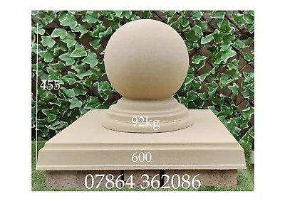 Cast Stone Pier Cap (2.5 X 2 Brick Square) ------BASIC Finial 12  Plinth------ • £115
