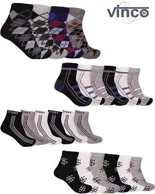 12 Pairs Men's Ankle Quarter Crew Casual Sport Socks Low Cut Socks 9-11 10-13 • $12.88