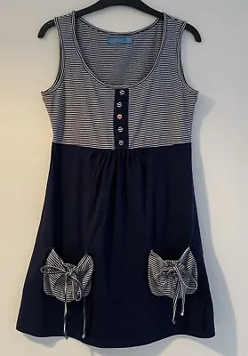 Women’s Joe Browns Nautical /Marine Sleeveless Short Dress Size 8 • £12.50