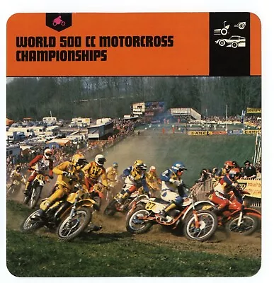 World 500cc Motocross - Motorcycle Racing Group Edito Service SA Auto Rally Card • $5.95