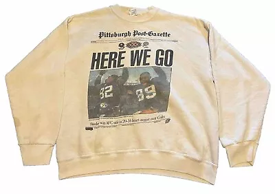 VTG 1996 Post Gazette Pittsburgh Steelers AFC Champs Super Bowl XXX Sweatshirt • $21.99