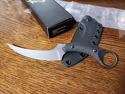 Bastinelli Mako Fixed Knife 5  N690Co Steel Blade Black Sculpted G10 Handle • $175