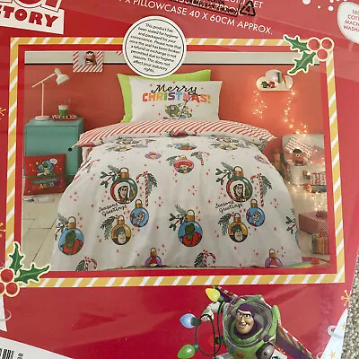£15.50 • Buy Dunelm Disney Christmas Toy Story Cot Bed Duvet Cover And Pillowcase Set New.
