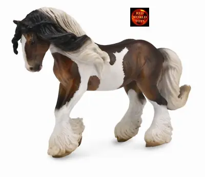 Tinker Stallion Piebald Horse Toy Model Figure By CollectA 88794 Brand New • £13.50