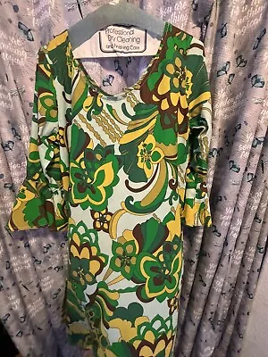 Manuhealii Vintage Women’s Floral Print 50/50 RC Sun Dress Size L • $39.99