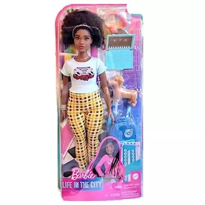 Barbie Life In The City LYLA Black Doll Dog Laptop Bookbag Headphones • $29.98