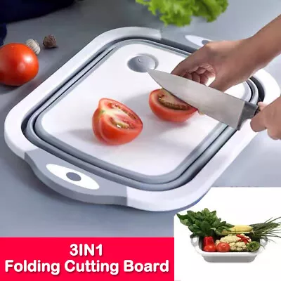 Collapsible Washing Up Bowls Easy To Clean  Chopping Cutting Board Folding Bowl • £8.55