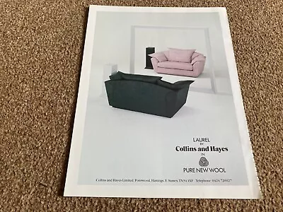 Int7 Advert 11x9 Laurel By Collins & Hayes In Pure New Wool • £9.99