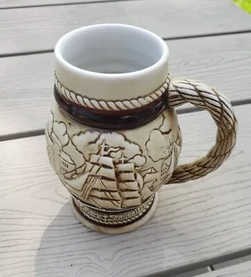 Vintage 1982 Avon Mini Beer Stein Mug  Nautical Sailing Ships Ceramarte 4 Inches • $12.97