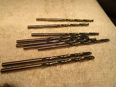 $15 • Buy (9) 3.30mm HSS 135° Split Point Black & Gold Finish Jobber Drill