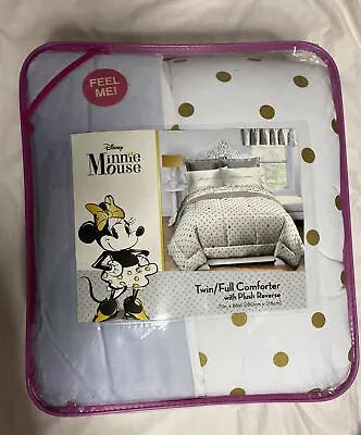 Disney Minnie Mouse Gold Dots Twin/Full Reversible Comforter • $40