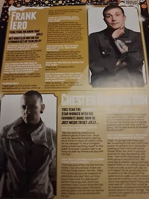 Frank Iero My Chemical Romance  Oli Sykes  Chester Bennington Page Kerrang • £5.49