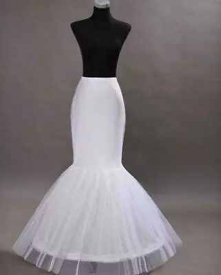 RULTA UK White 1 Hoop Fishtail Mermaid Underskirt Wedding Crinoline Petticoat D1 • £16.79