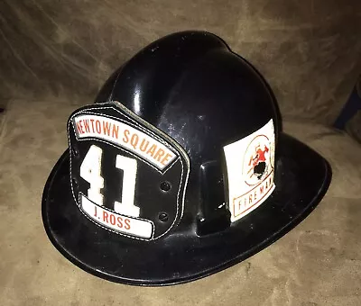 Antique MSA Fire Helmet With Leather Front Piece NEWTON SQUARE • $179.95