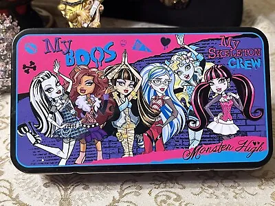 Monster High 2014 Tin Metal Pencil Box Container Storage Rectangular “My Boos” • $9.99