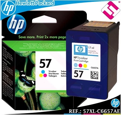 $73.76 • Buy Ink Tricolour 57 XL Original Printers HP Deskjet Officejet Pro Cartridge Colour