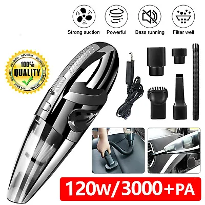 $59.79 • Buy Handheld Car Vacuum Cleaner Portable Home Wireless Dust Buster USB Charger