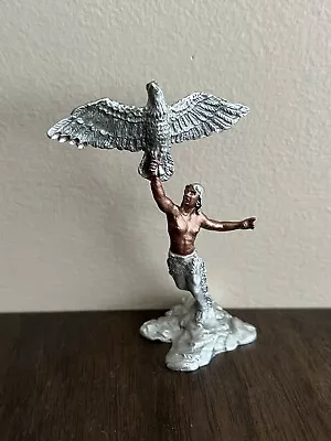 1993 Masterworks MWFP Pewter Miniature Statue Figure Native American With Eagle • $23.99