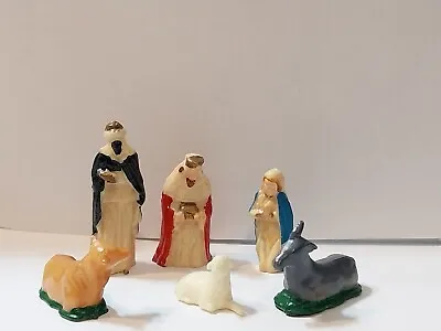 Vtg Tiny Miniature Plastic Christmas Nativity Figurines 0.5 -2  • $6.50