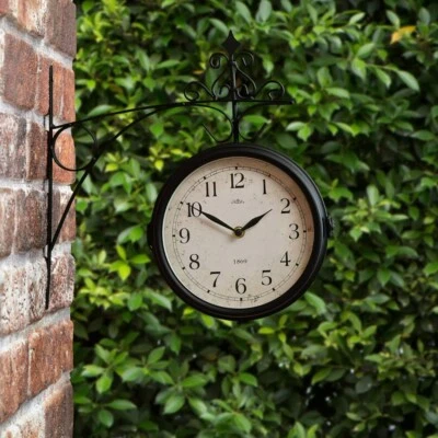 £29.99 • Buy New Genuine-Mason & Jones Garden Outdoor Dual Sided Station Clock.