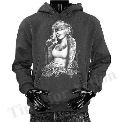 Monroe Respect American Pop Culture Icon Model Symbols Graphic Pullover Hoodie • $31.32