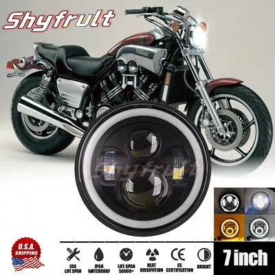 7 Inch Motorcycle LED Headlight Turn Signals DRL For Yamaha Vmax 1200 1700 • $52.26