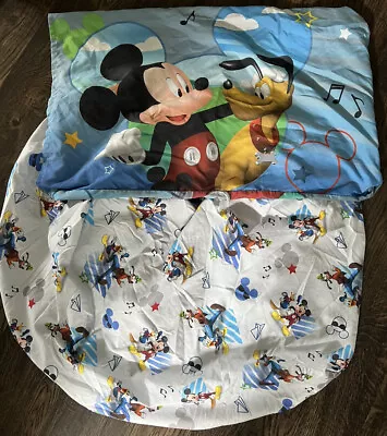 Disney Mickey Mouse Clubhouse / Junior Fitted Toddler Crib Sheet & 2Sided Pillow • $12.95