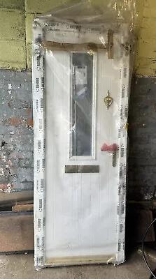 White Cottage Style Composite Front Door In A White Upvc Frame • £300