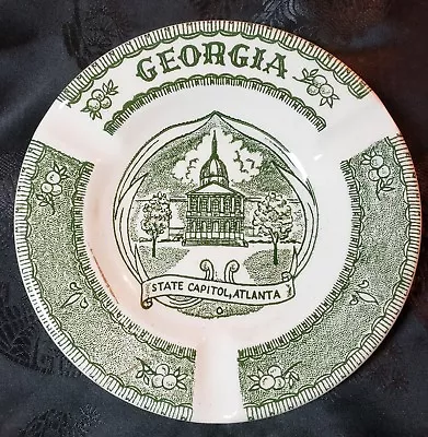 Vintage Georgia Ashtray - Design By Vernon Kilns Pottery/China • $15