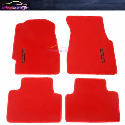 Fit For 92-95 Honda Civic Sedan Coupe Red Nylon Floor Mats Carpets W/ Red Sport • $57.99