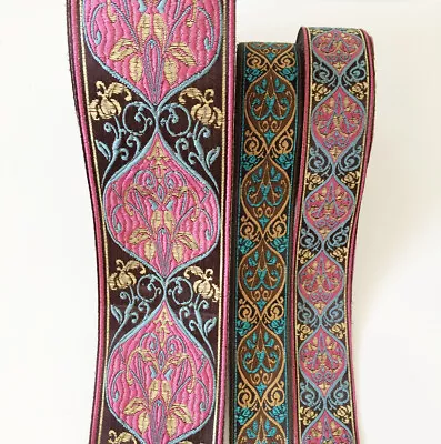 £2.19 • Buy Embroidered Ethnic Ribbon Trim Sewing Craft Edging Craft Hat Upholstery Boho