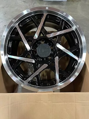 One 18x9 ET-6 Mamba M20 5x127 Gloss Black W/Machined Wheel Rim (Used) • $159