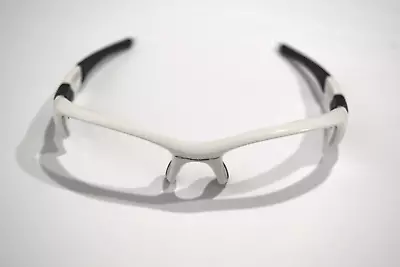 OAKLEY Flak White  Gray Frame Used 26-202 63-14 Sunglasses • $99.99