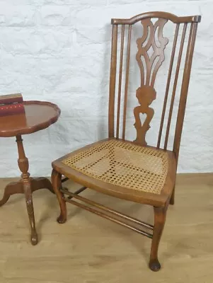 Bergere Cane Nursing Chair Queen Anne Arts & Craft Oak Country Postage Available • £75