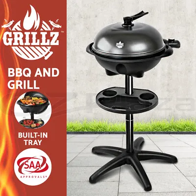 Grillz Electric BBQ Grill Smoker Outdoor Kitchen Kettle Portable Non Stick Oven • $112.95