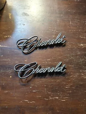 Pair Of Nice Original 1973 Metal Chevrolet Impala Caprice Chevy Emblem OEM  • $85