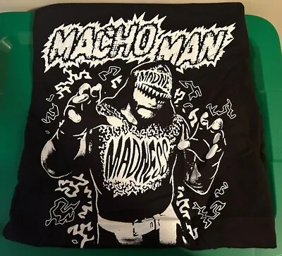 Macho Man Randy Savage WWE Macho Madness Black GraphicTee Size XXL • $15.99