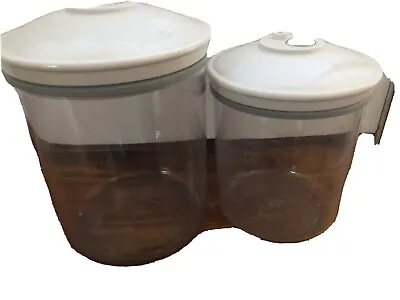 $20 • Buy 2 FoodSaver Vacuum Sealer Snail Canister Containers 50oz KY-124, 25oz KY-114