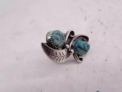 Vintage Sterling Silver Turquoise Navajo Native American Indian Ring Size 6.25 • $7.50