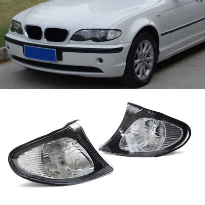 Pair Clear Lens Corner Signal Lights For 2002-05 BMW E46 4D Sedan 5D Wagon • $34.99