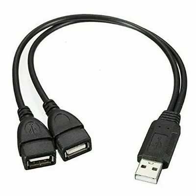 USB 2.0 A Male To 2 Dual USB Female Jack Y Splitter Hub Power Cord Adapter Cable • $2.14