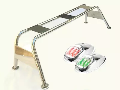 Radar Arch Bridge Mast 316 Stainless Steel 1175mm+LED Nav Lights Stainless Steel • £192.95