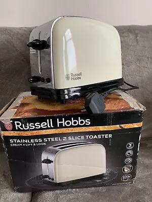 £19 • Buy Russel Hobbs Colours  Beige/ Stainless Steel Premium 2slice Toaster