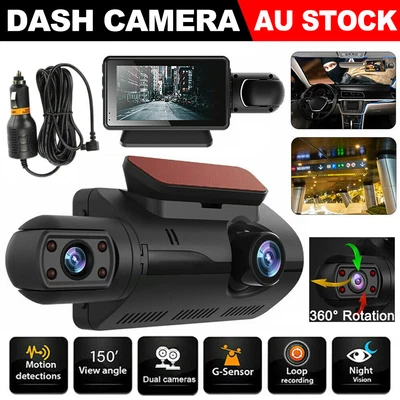 $30.95 • Buy 3  1080P Car DVR Lens Dash Camera Front And Rear Cam Video Recorder G-sensor